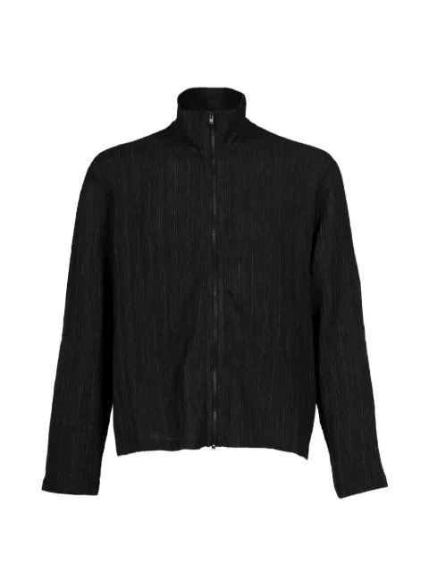 OUR LEGACY shrunken fullzip obsidian-depth Woolcose Ridge cardigan