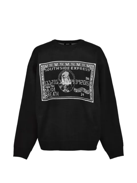 BREATH graphic-print crew-neck sweater