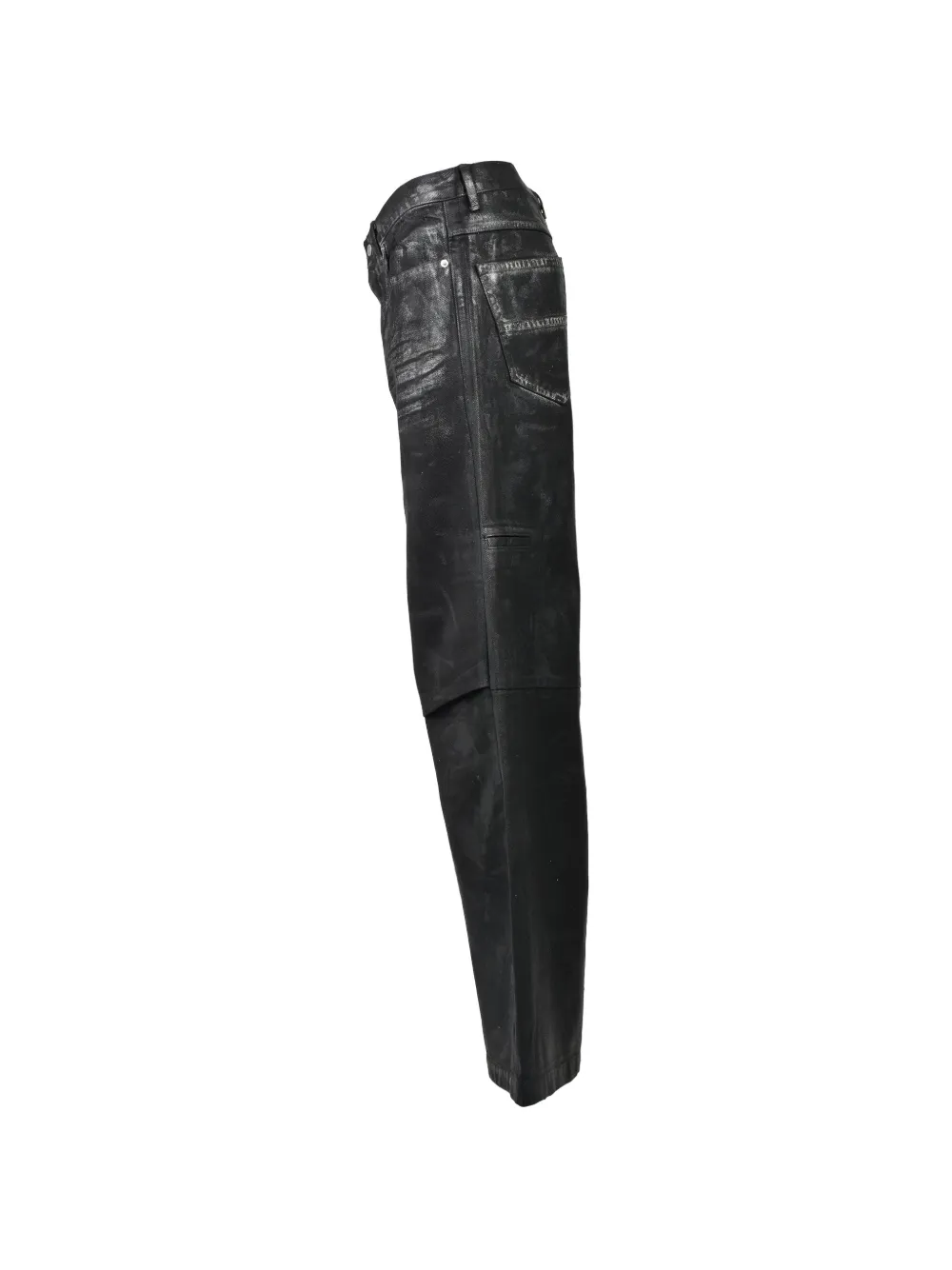 BREATH coated distressed jeans Zwart