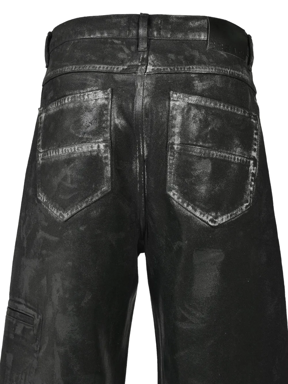 BREATH coated distressed jeans Zwart