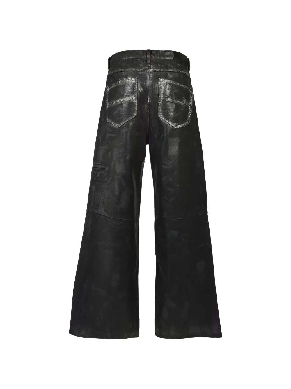 BREATH coated distressed jeans Zwart