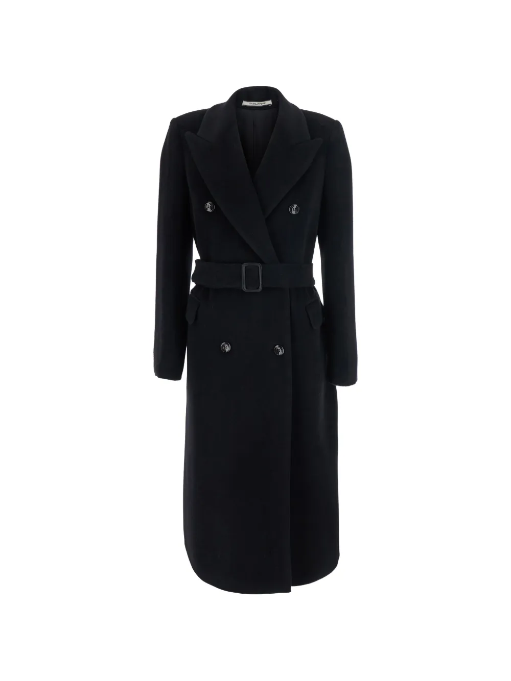 Tagliatore belted double-breasted coat - Schwarz
