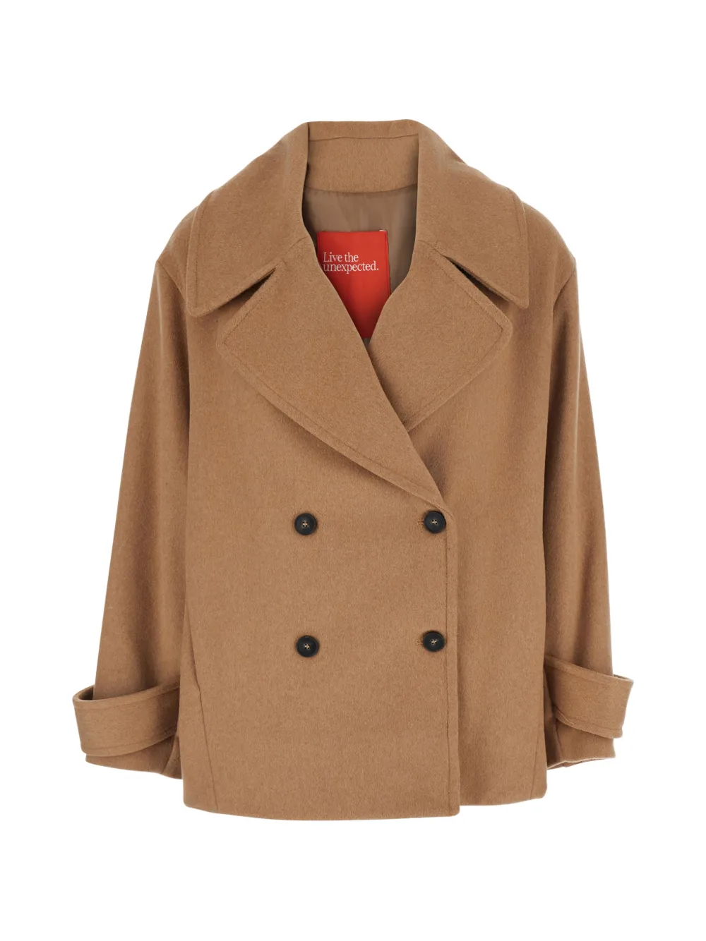 Merci double-breasted peacoat - Nude