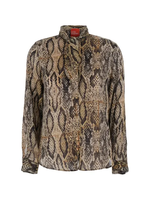 Merci snake-print pussy-bow blouse