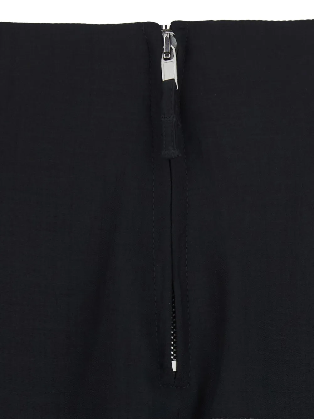 Rick Owens front-slit midi skirt Zwart
