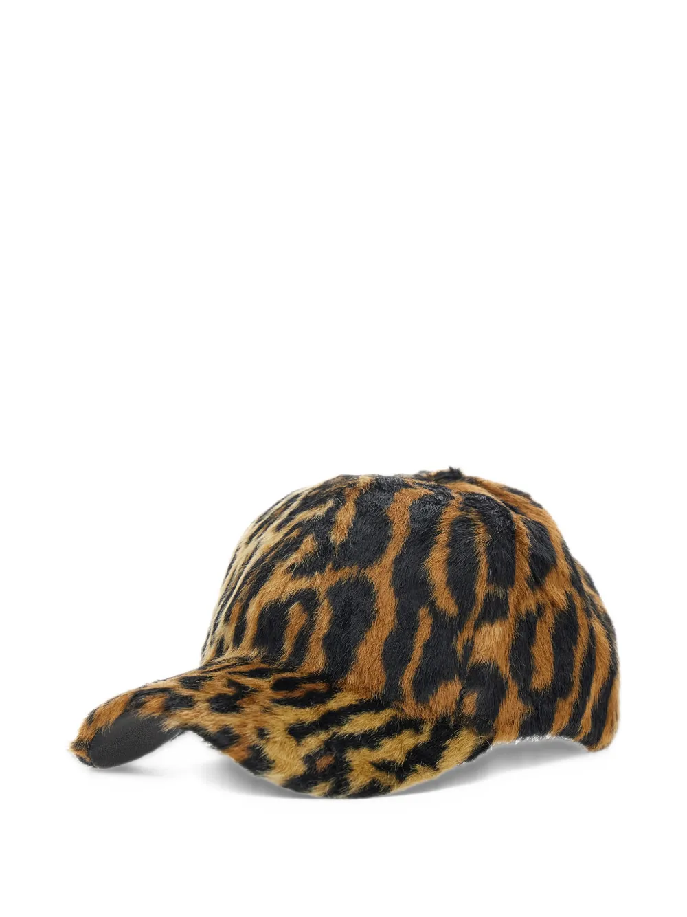 STAND STUDIO Cyrene leopard-print faux-fur cap Bruin