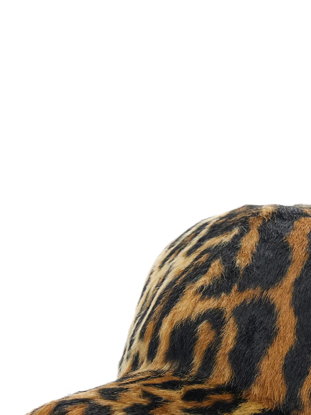 STAND STUDIO Cyrene leopard-print faux-fur cap Bruin