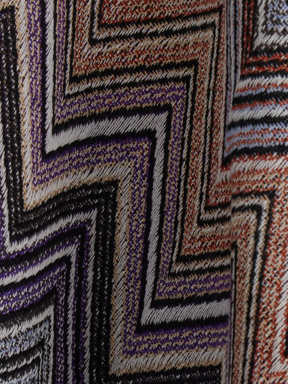 Missoni zigzag-knit fringed poncho Grijs