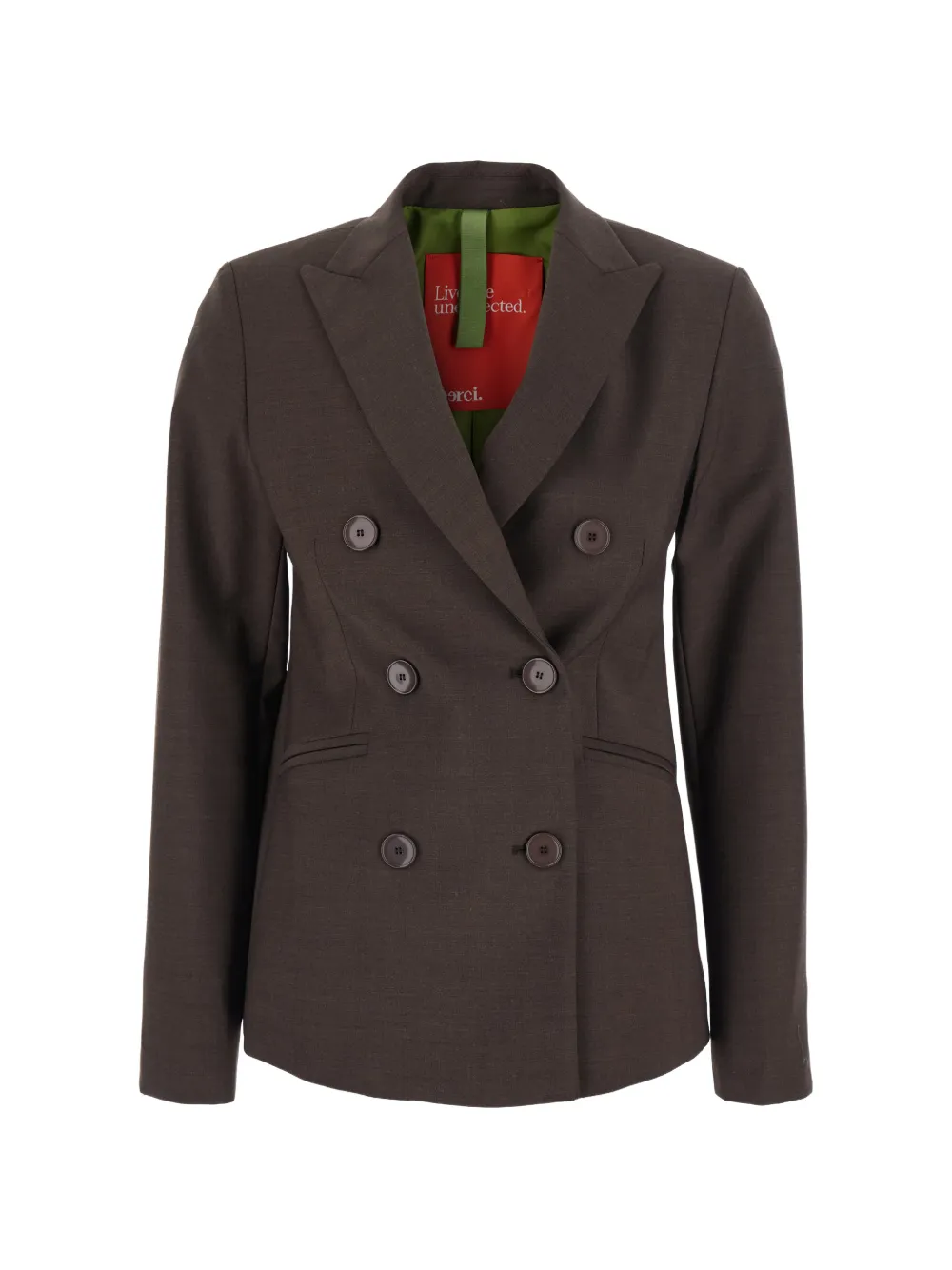Merci double-breasted peak-lapels blazer - Braun