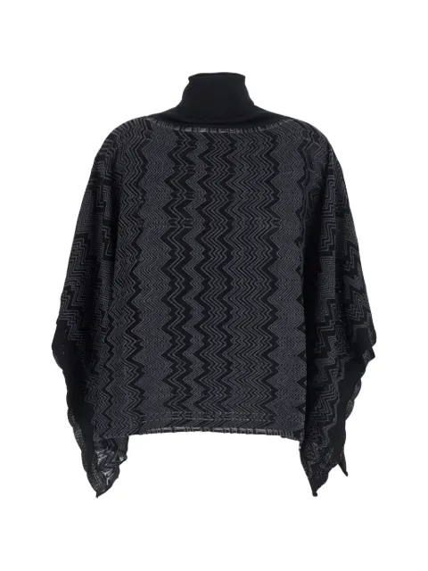 Missoni zigzag-knit poncho