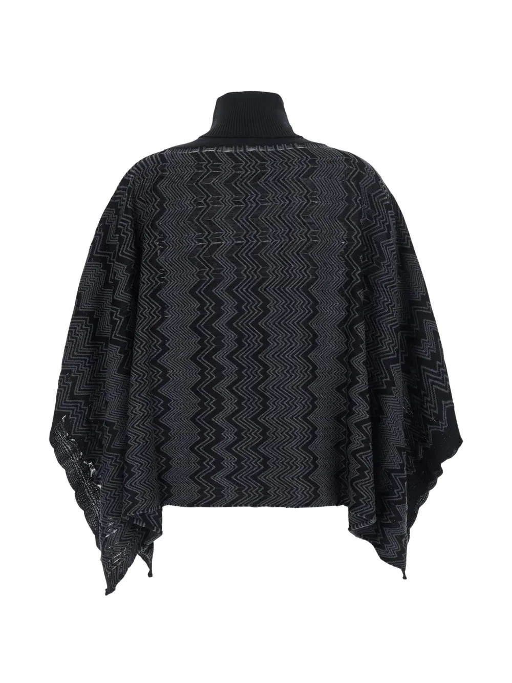 Missoni zigzag-knit poncho Zwart