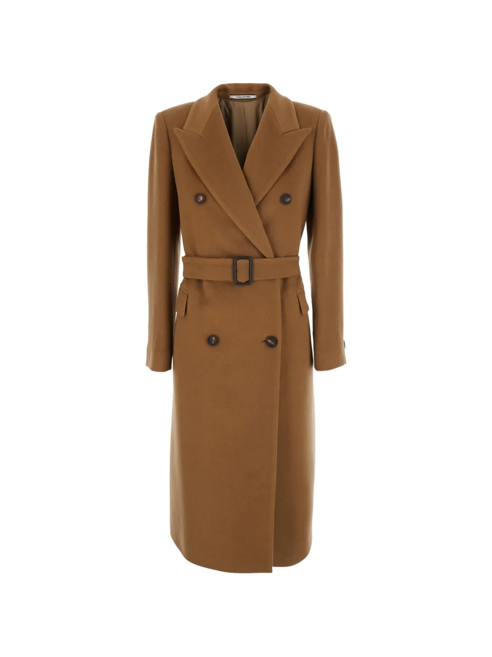 Tagliatore belted double-breasted coat - Nude