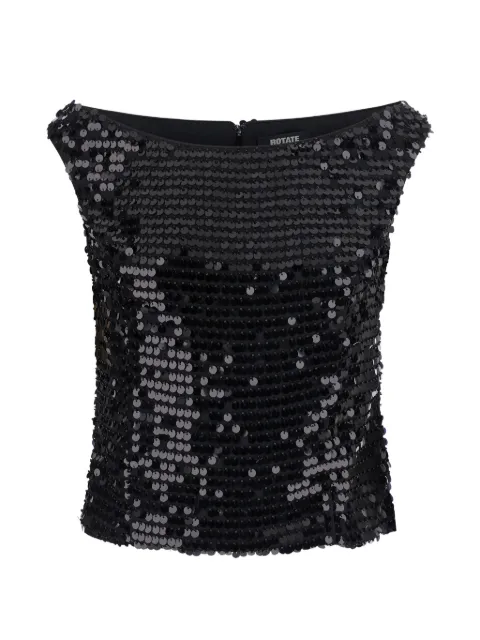 ROTATE BIRGER CHRISTENSEN sequin-embellished boat-neck top