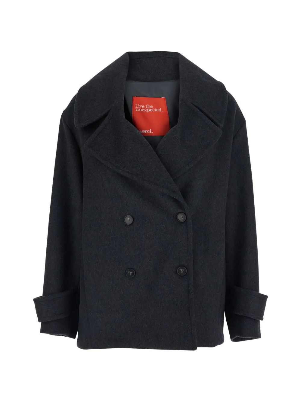 Merci double-breasted coat - Grau