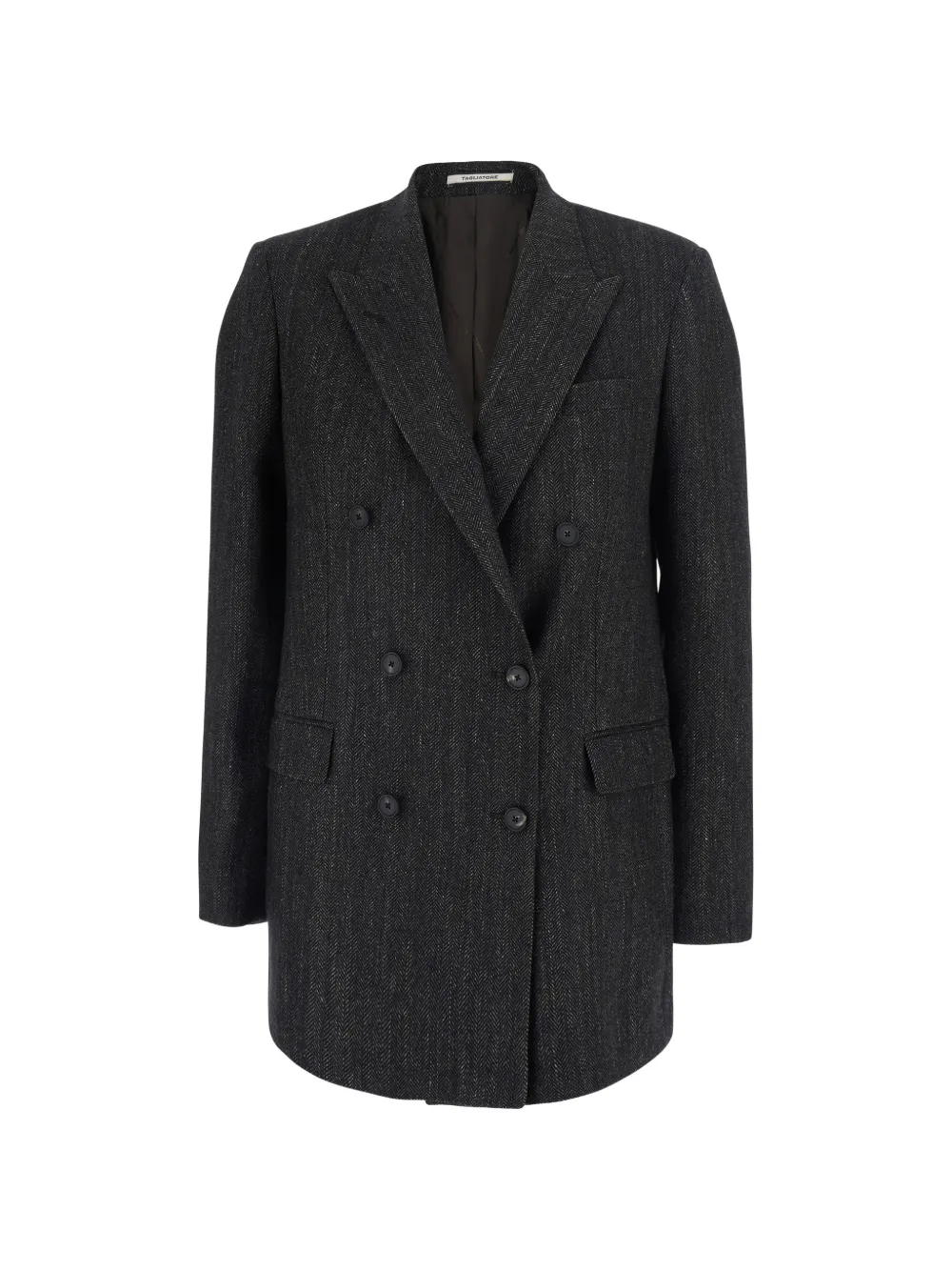 Tagliatore Jasmine herringbone double-breasted jacket - Grau