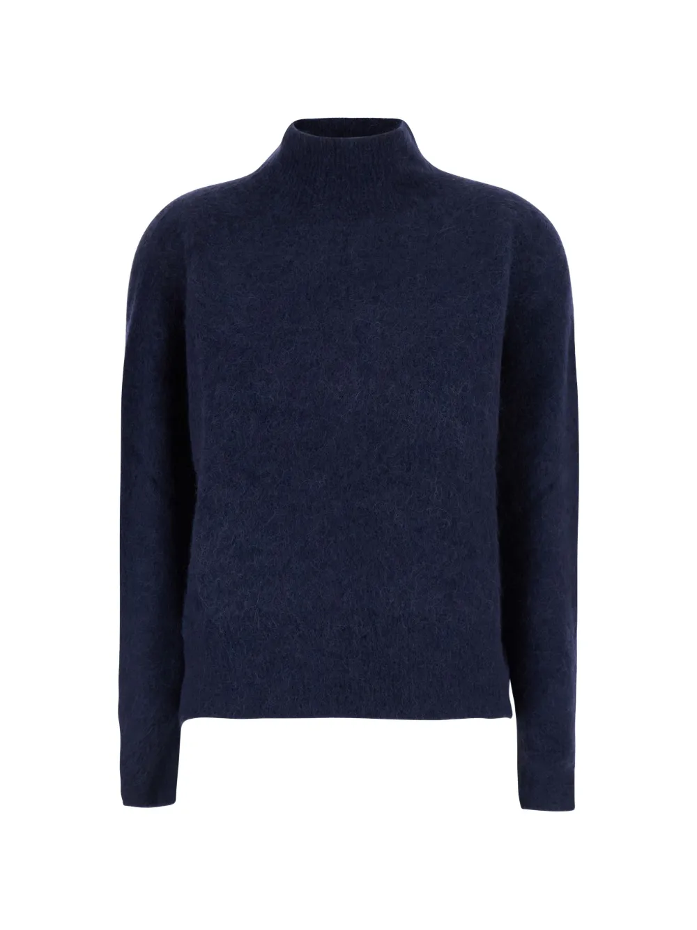 Merci brushed-knit high-neck sweater - Blu