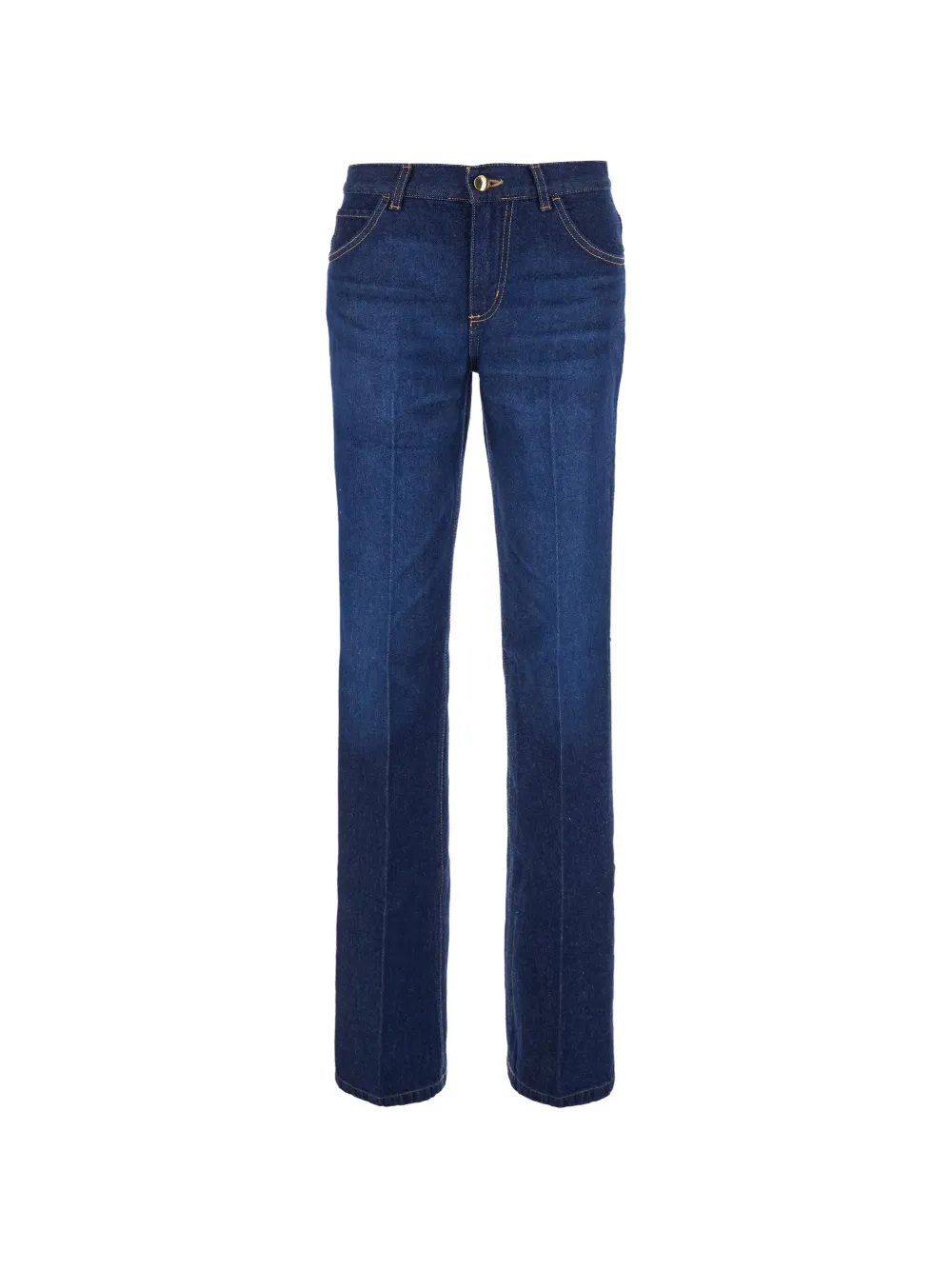 Merci pressed-crease straight-leg jeans - Blau