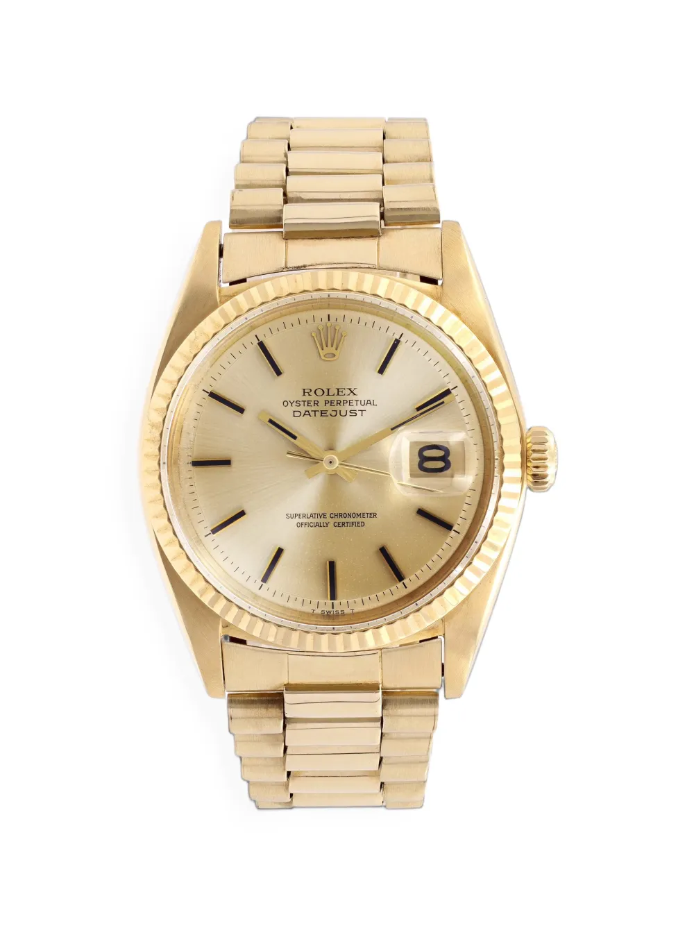Rolex 1969 Datejust fluted bezel 36mm watch - Oro