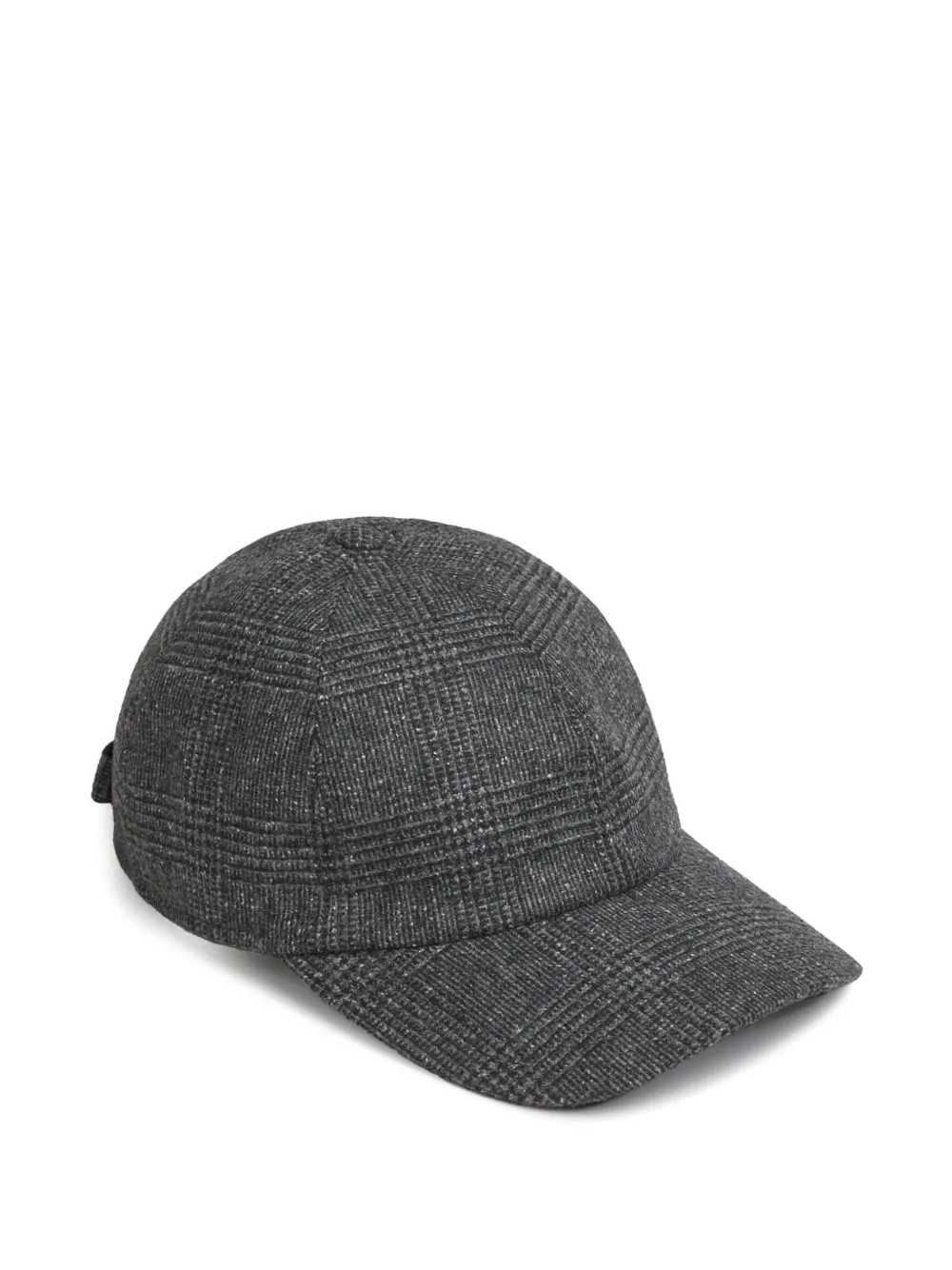 Borsalino Hiker checked baseball cap Grijs