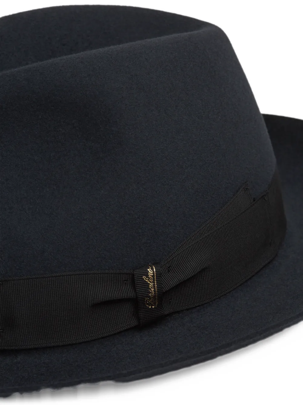 Borsalino Federico Alessandria ribbon-trim hat Blauw