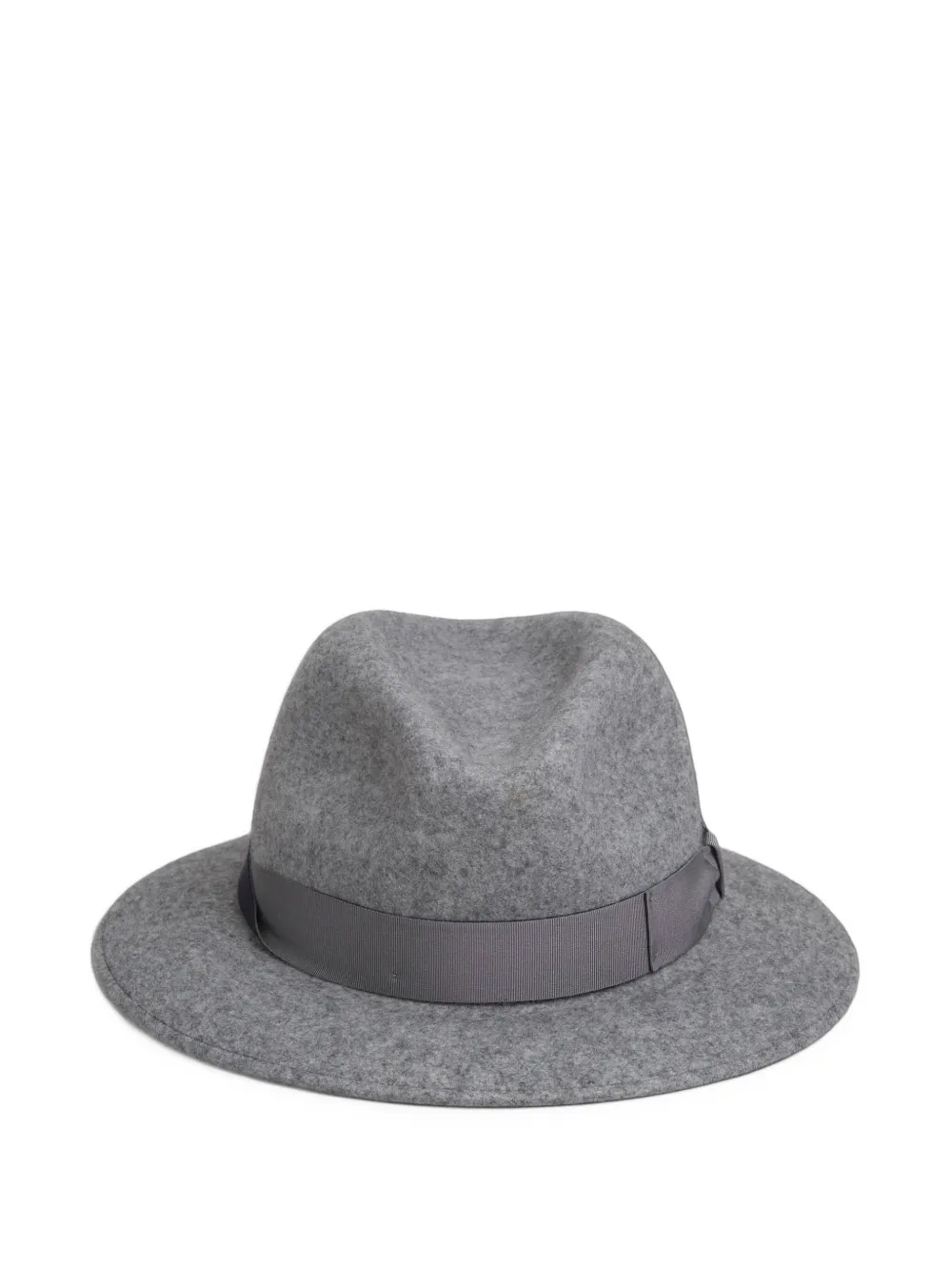 Borsalino Country grosgrain-trim fedora hat Grijs