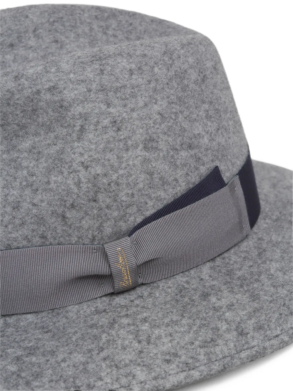 Borsalino Country grosgrain-trim fedora hat Grijs