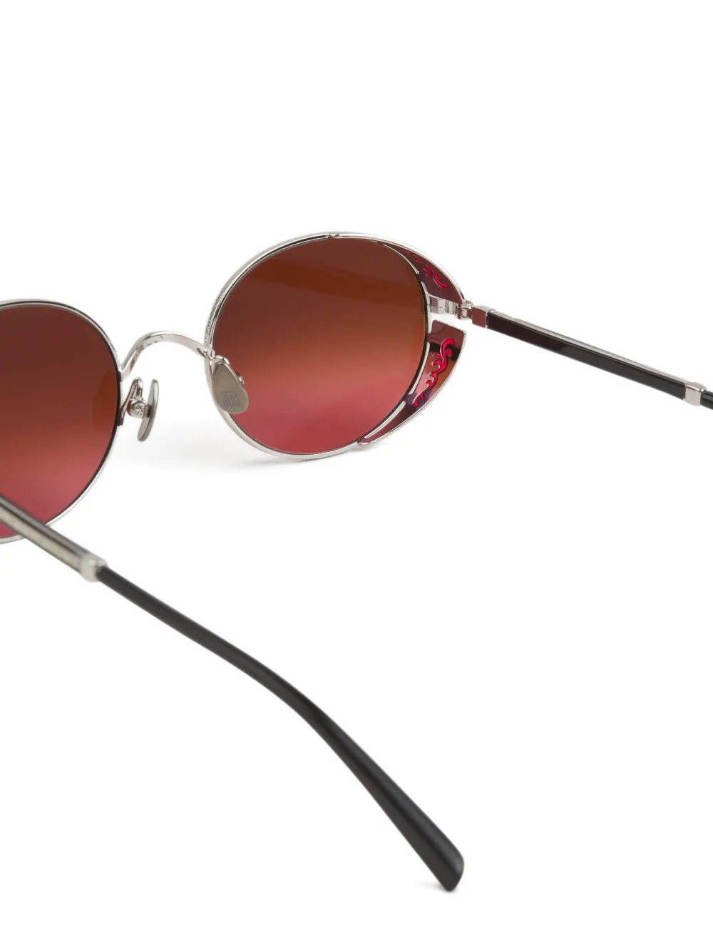 Matsuda engraved round-frame sunglasses Zilver