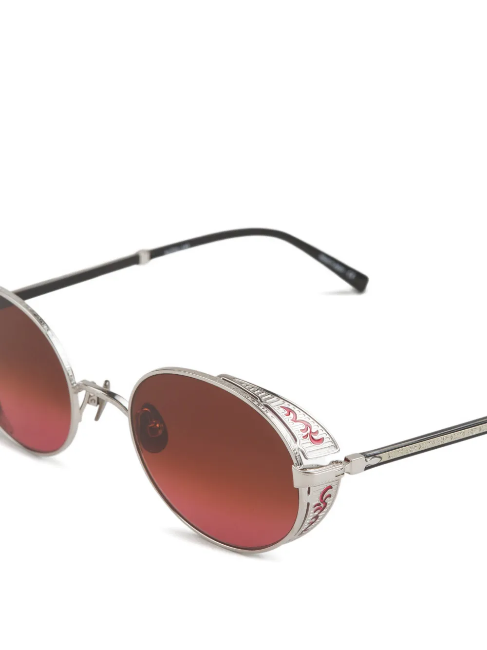 Matsuda engraved round-frame sunglasses Zilver