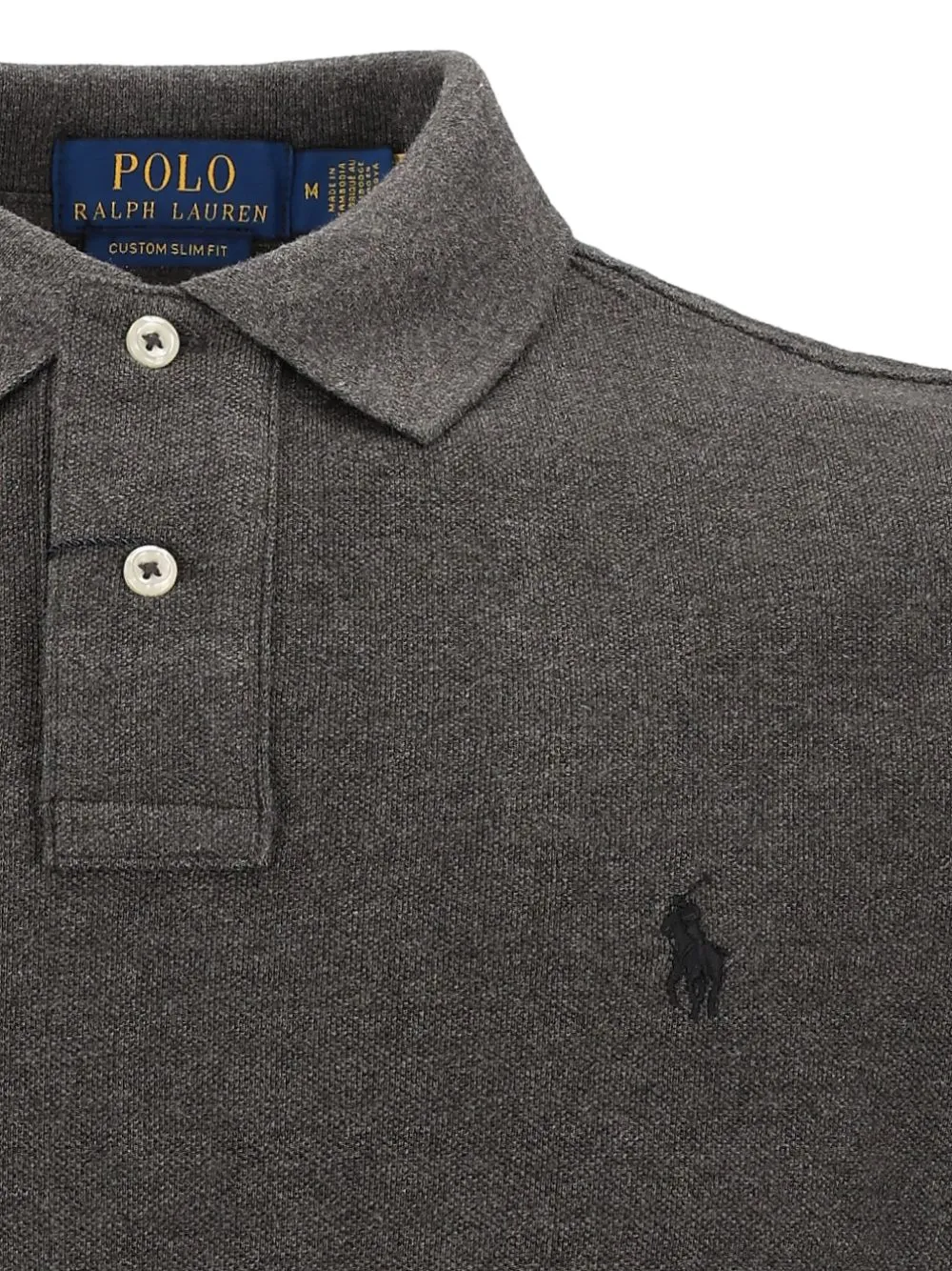 Polo Ralph Lauren The Iconic Custom slim fit polo shirt Grijs