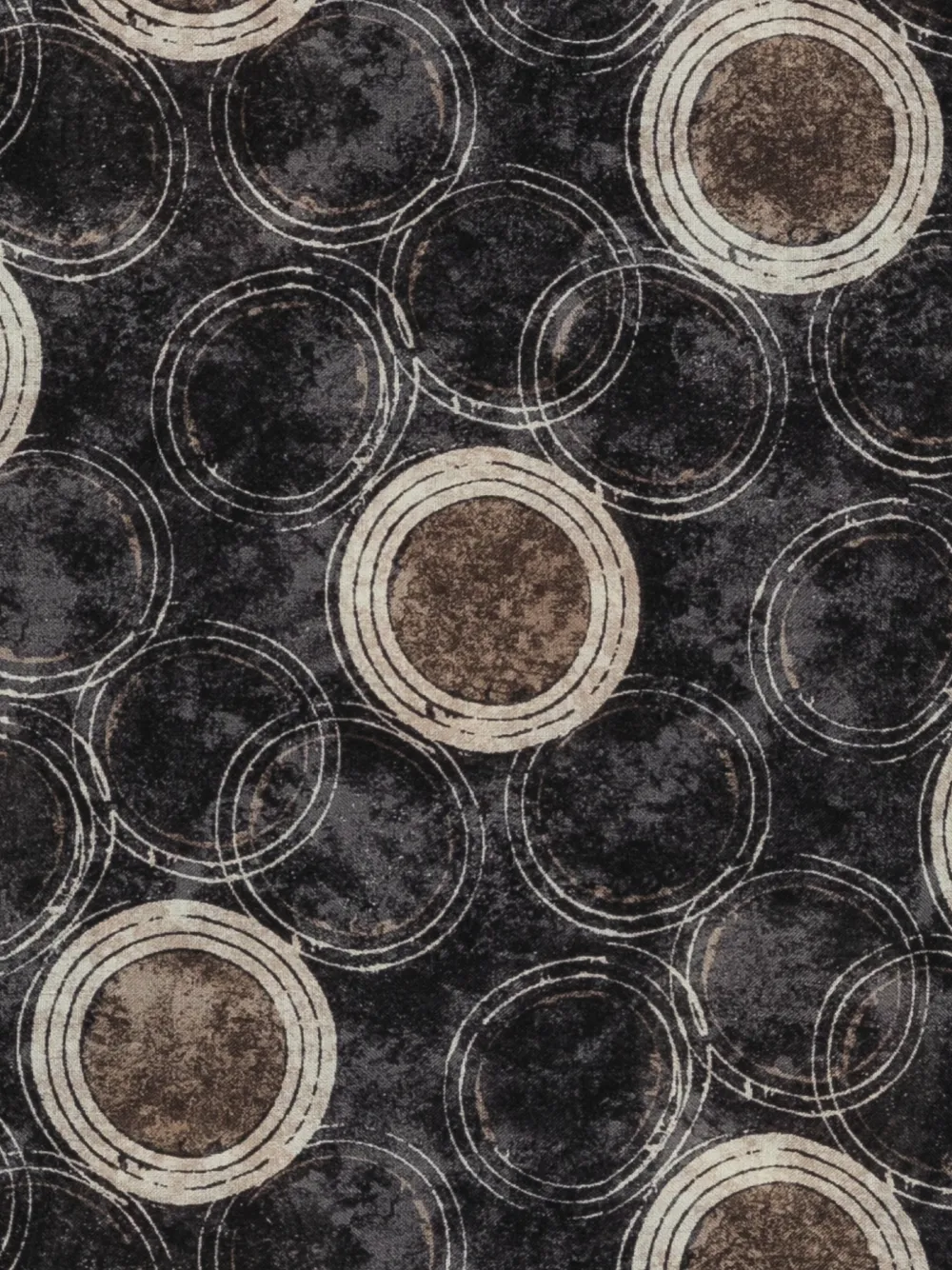 Barba circle-print fringed scarf Grijs