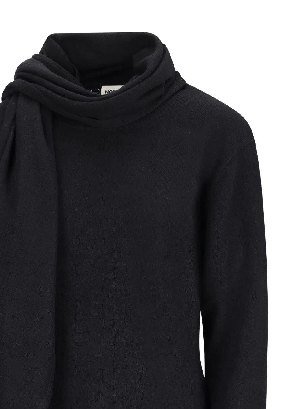 NOTSHY Prisma trui met sjaal-detail Zwart