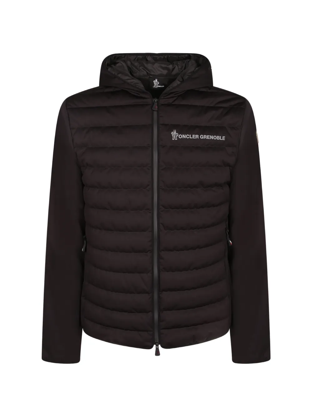 Moncler Grenoble quilted hooded padded jacket Zwart