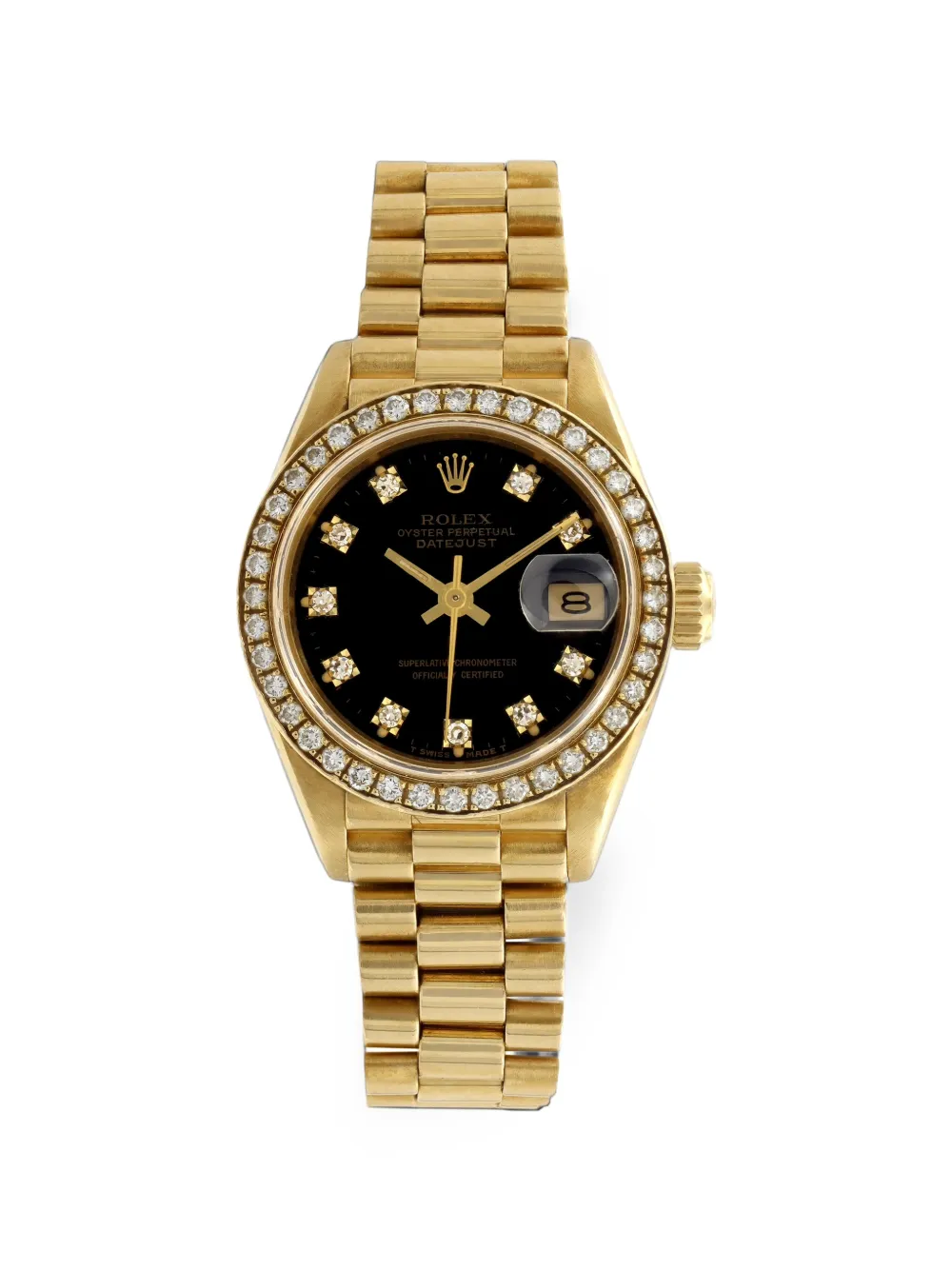 Rolex 1989 Datejust diamond 26mm watch - Nero