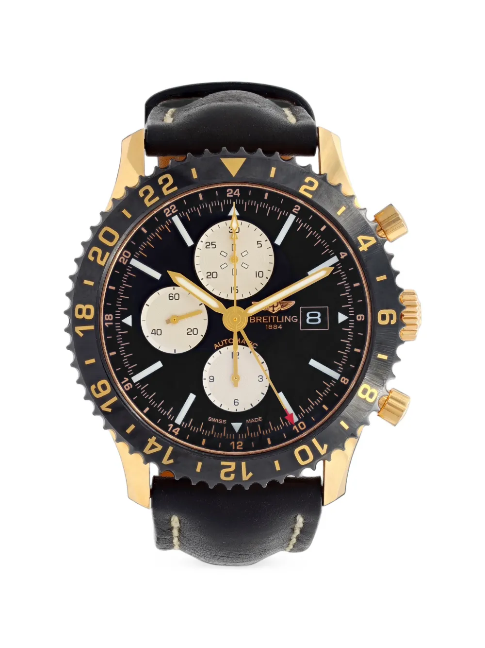 Breitling 2010s Chronoliner 46mm watch - Schwarz