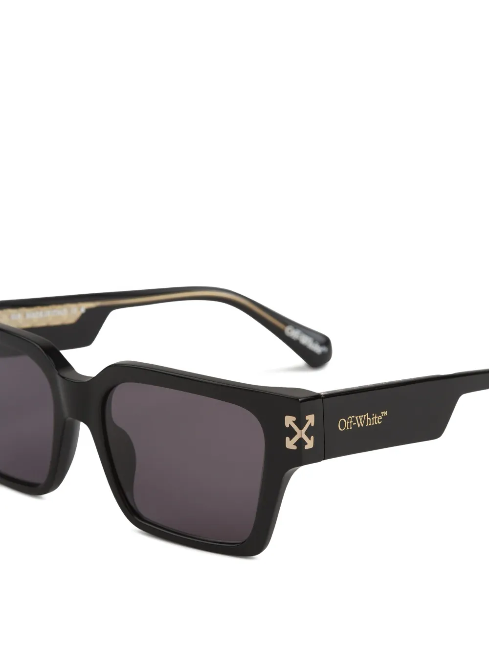 Off-White Eyewear logo-print square-frame sunglasses Zwart