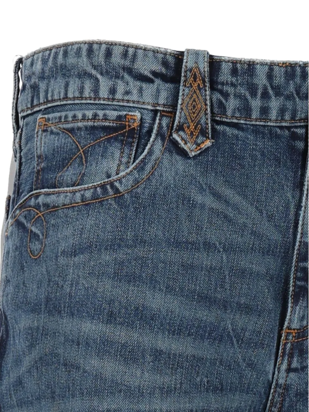 AMISH Gringo Loco embroidered bootcut jeans Blauw