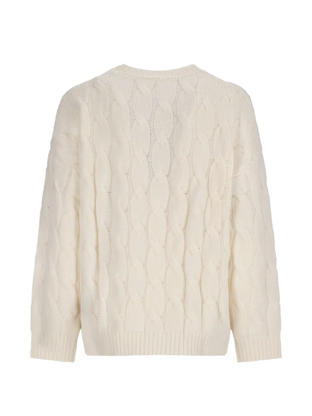 NOTSHY Patzi kabelgebreide trui Beige