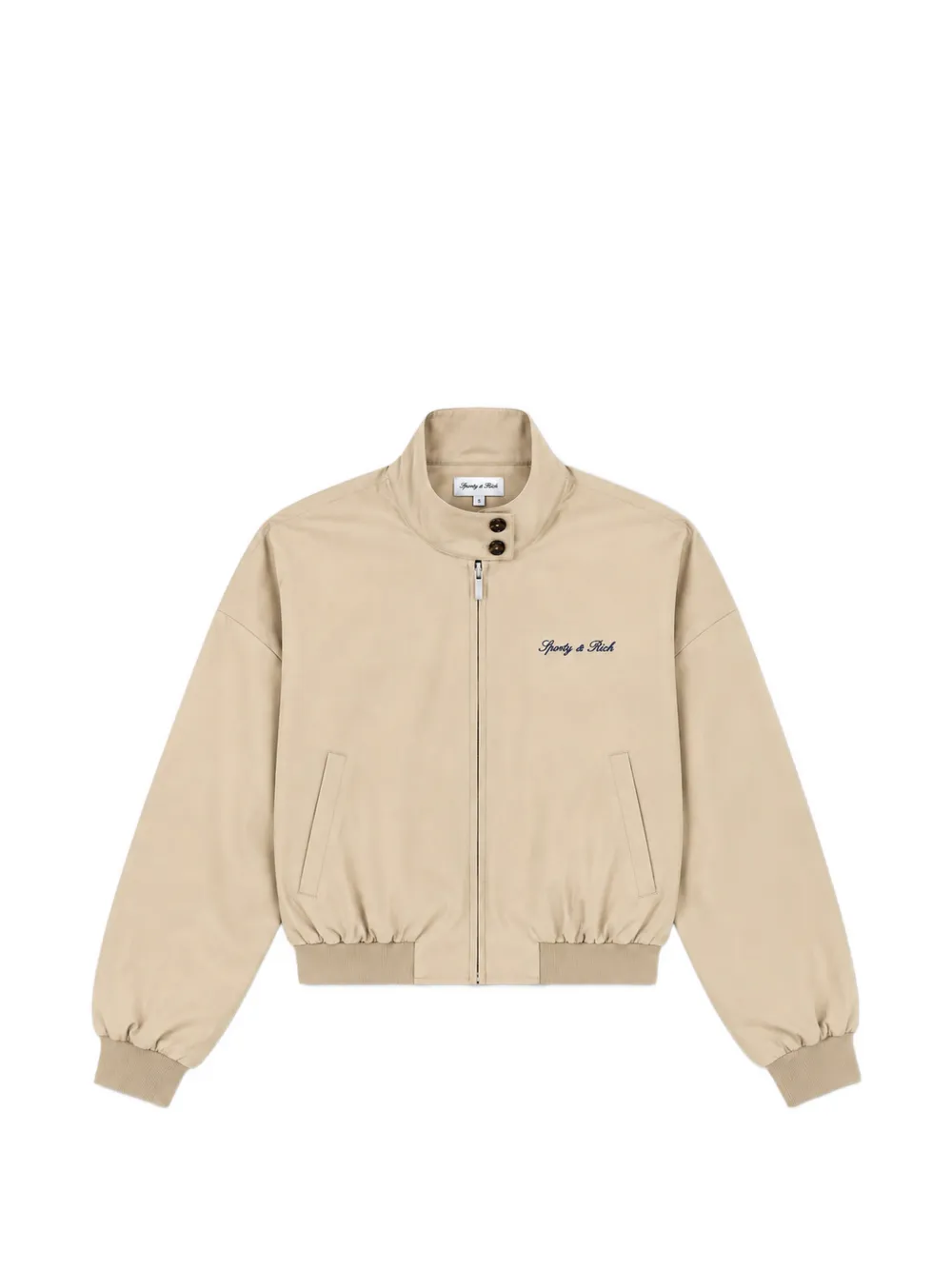 Sporty & Rich Gora Brighton logo-embroidered jacket Beige