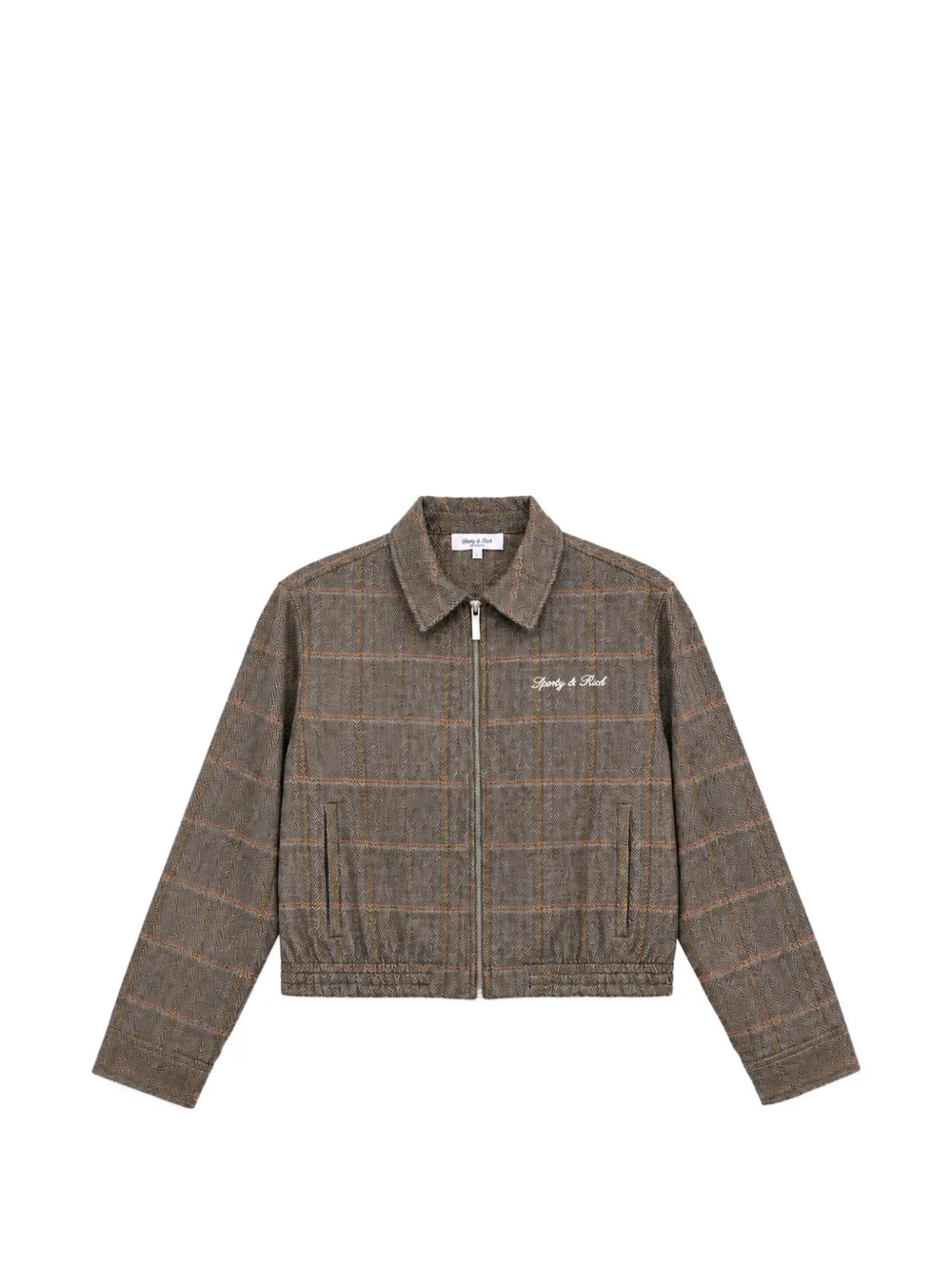 Sporty & Rich Gyl check-pattern zip-up jacket Bruin