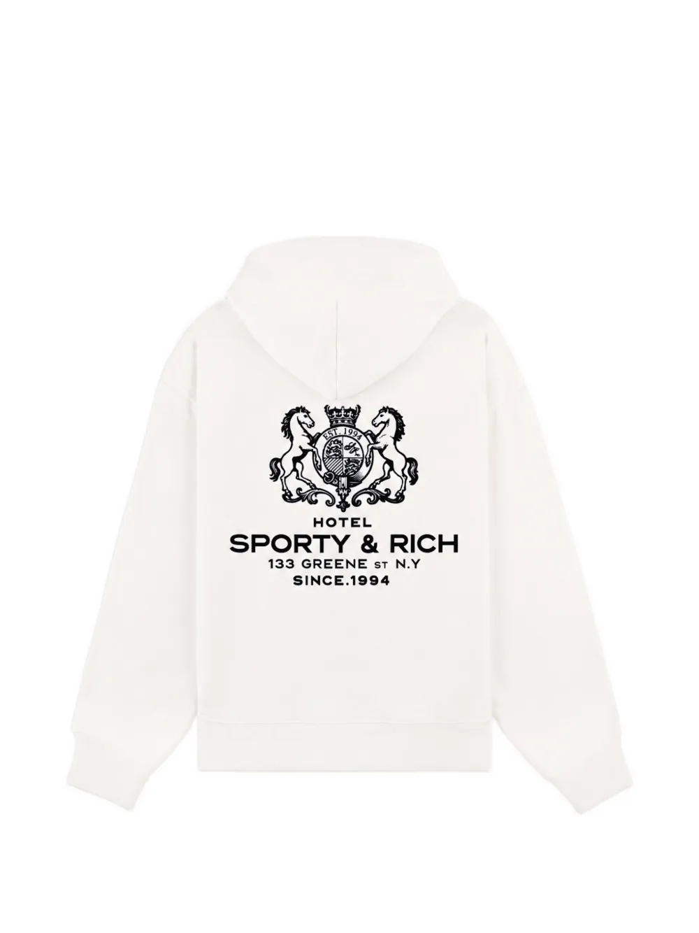Sporty & Rich Elaine SR Hotel hoodie Wit