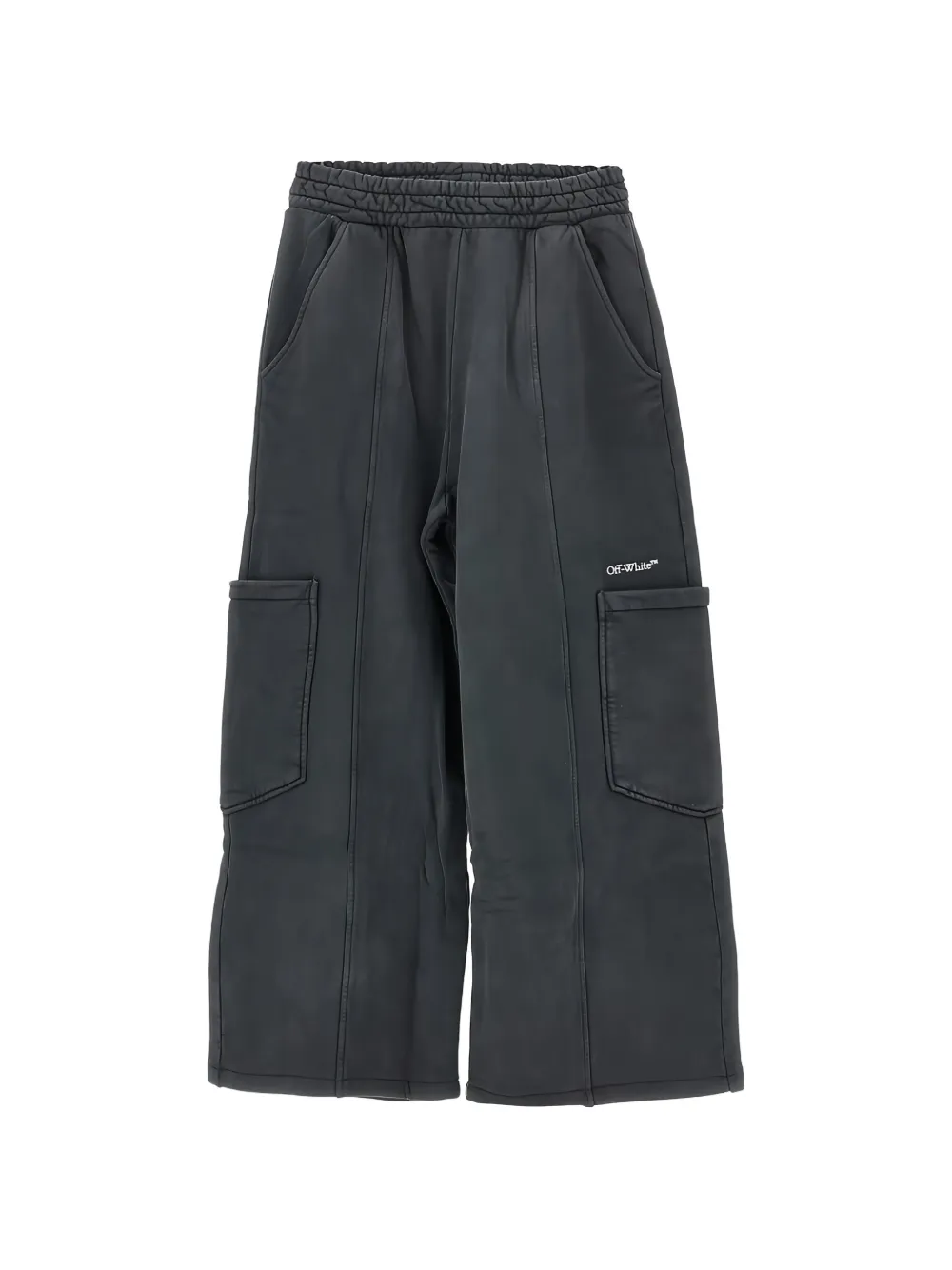 Off-White Kids logo-print cargo pants - Nero