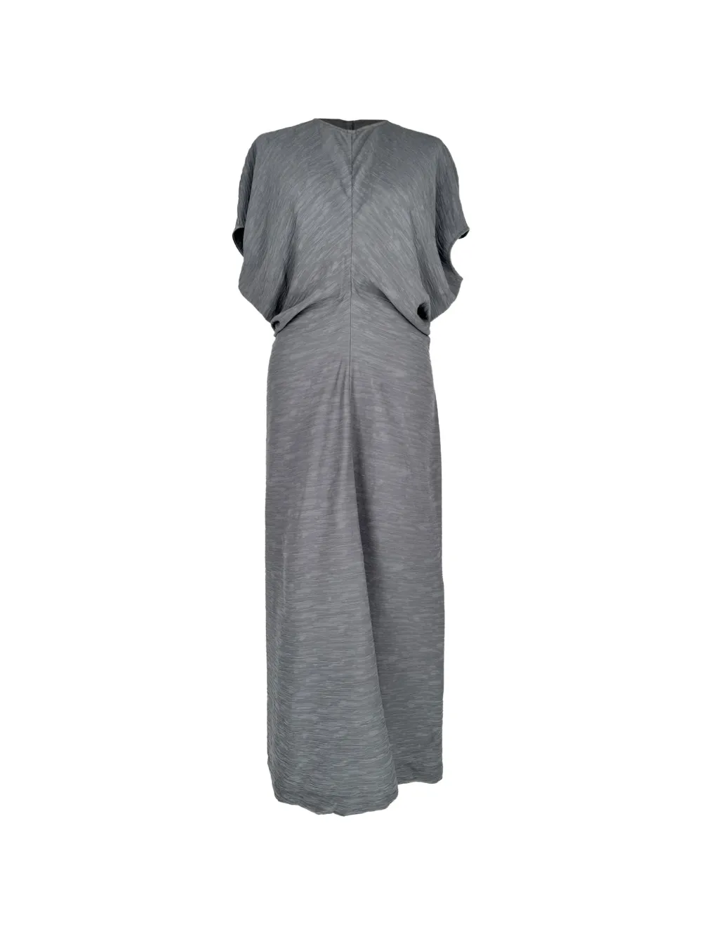 TOTEME Slouch-Waist crinkled maxi dress - Grau