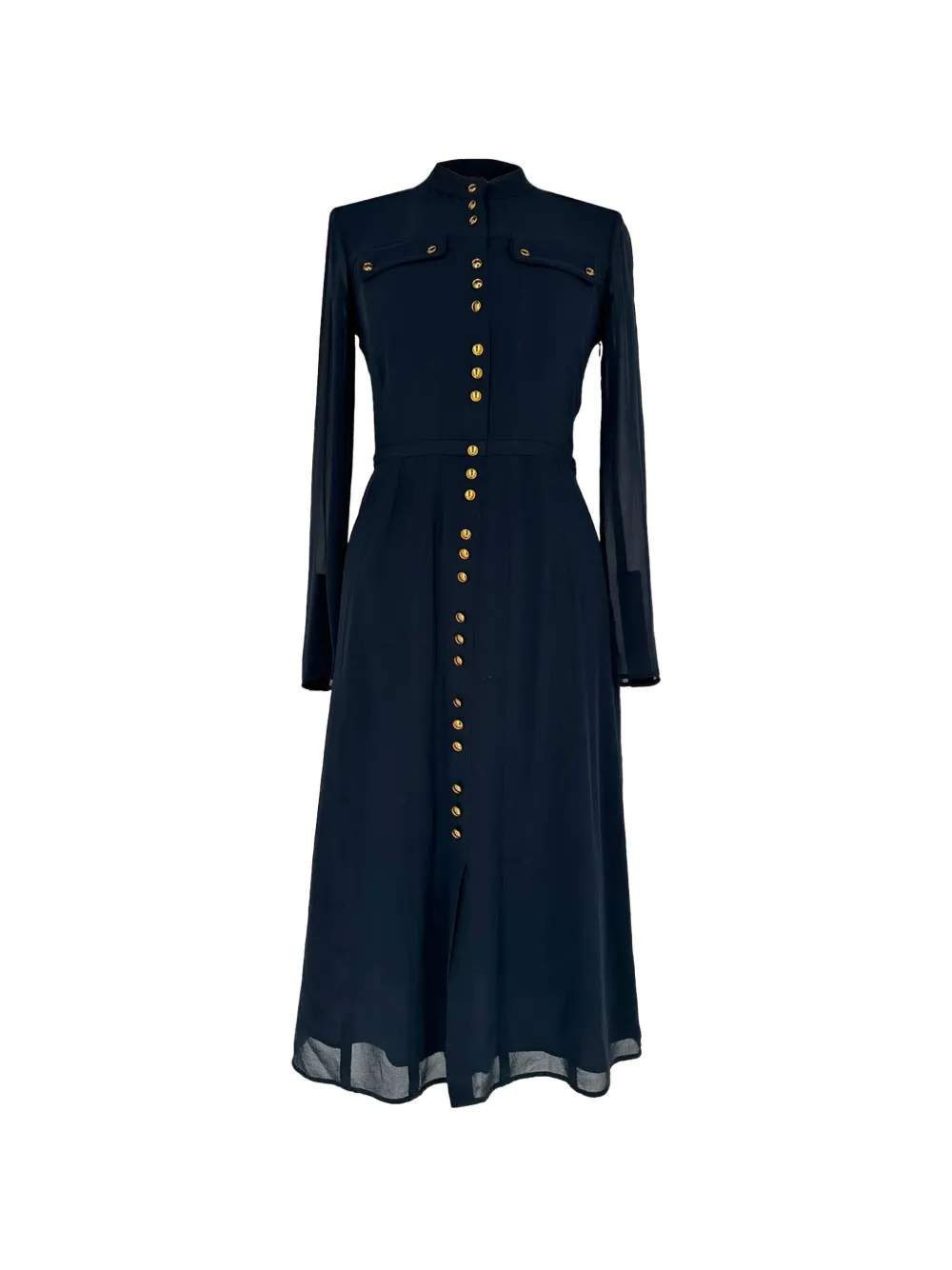 Burberry Pre-Owned button-down long-sleeve dress - Blau