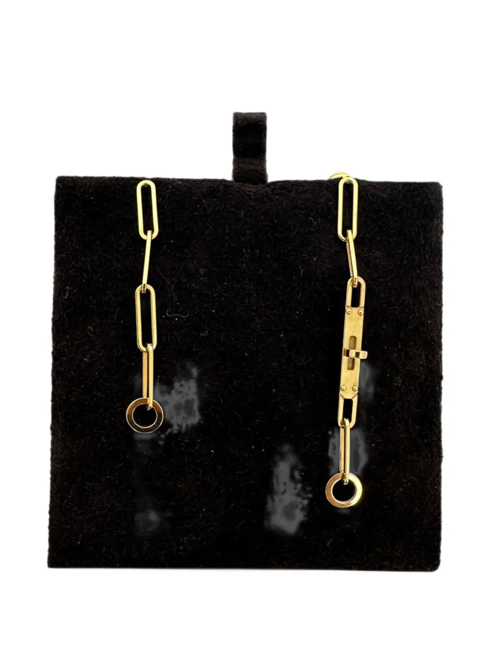 Hermès Pre-Owned 2020s Kelly Chaine drop earrings - Gold