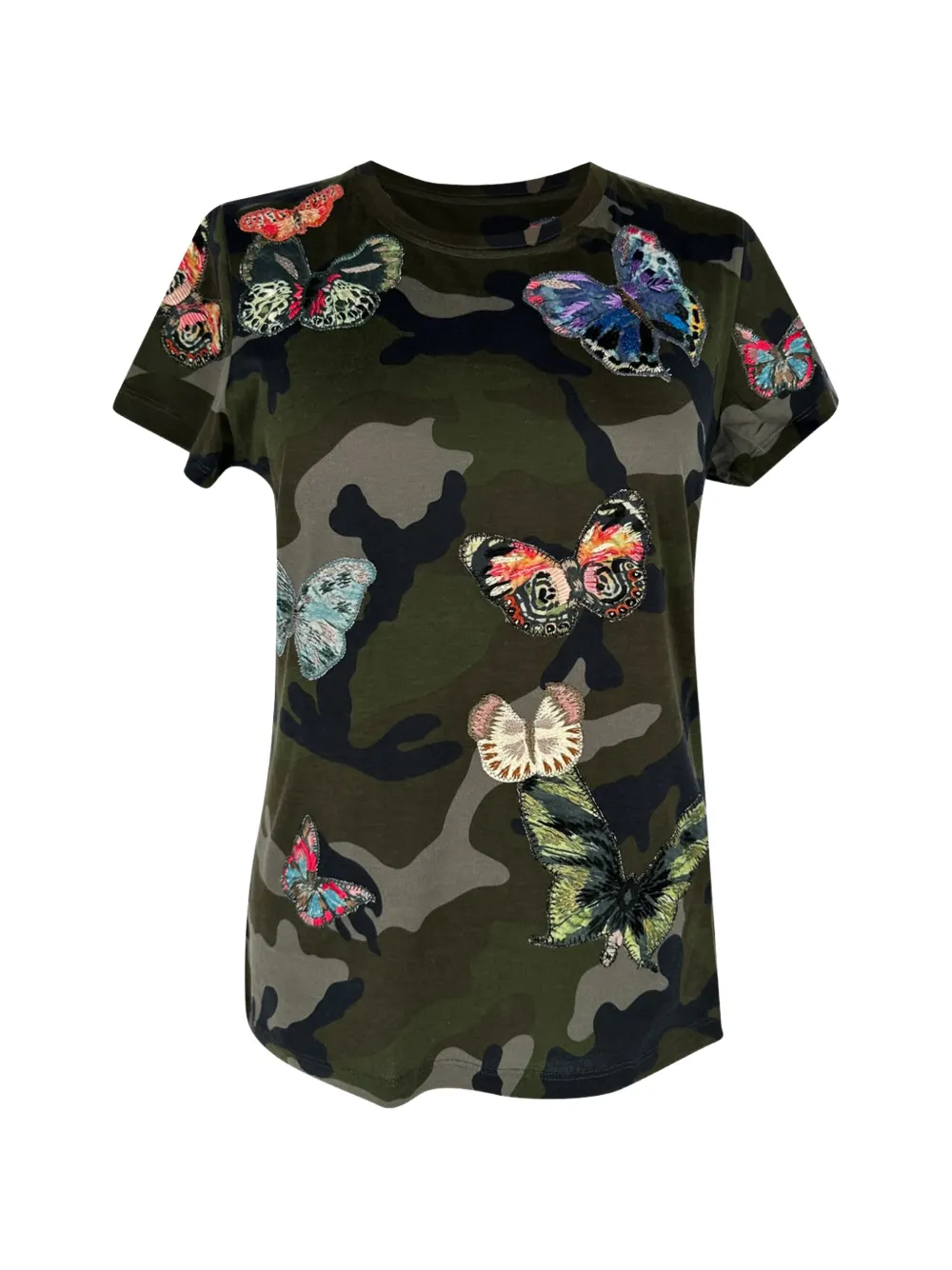 Valentino Garavani Pre-Owned 2020s Camubutterfly T-shirt - Verde