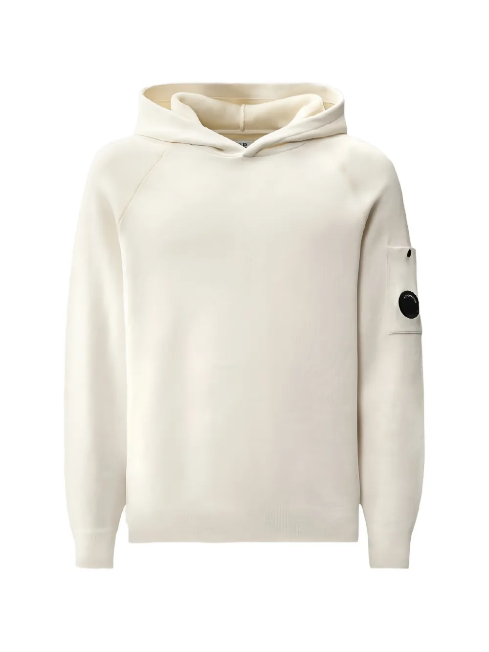 C.P. Company double-cotton knit-lens hooded sweater Beige