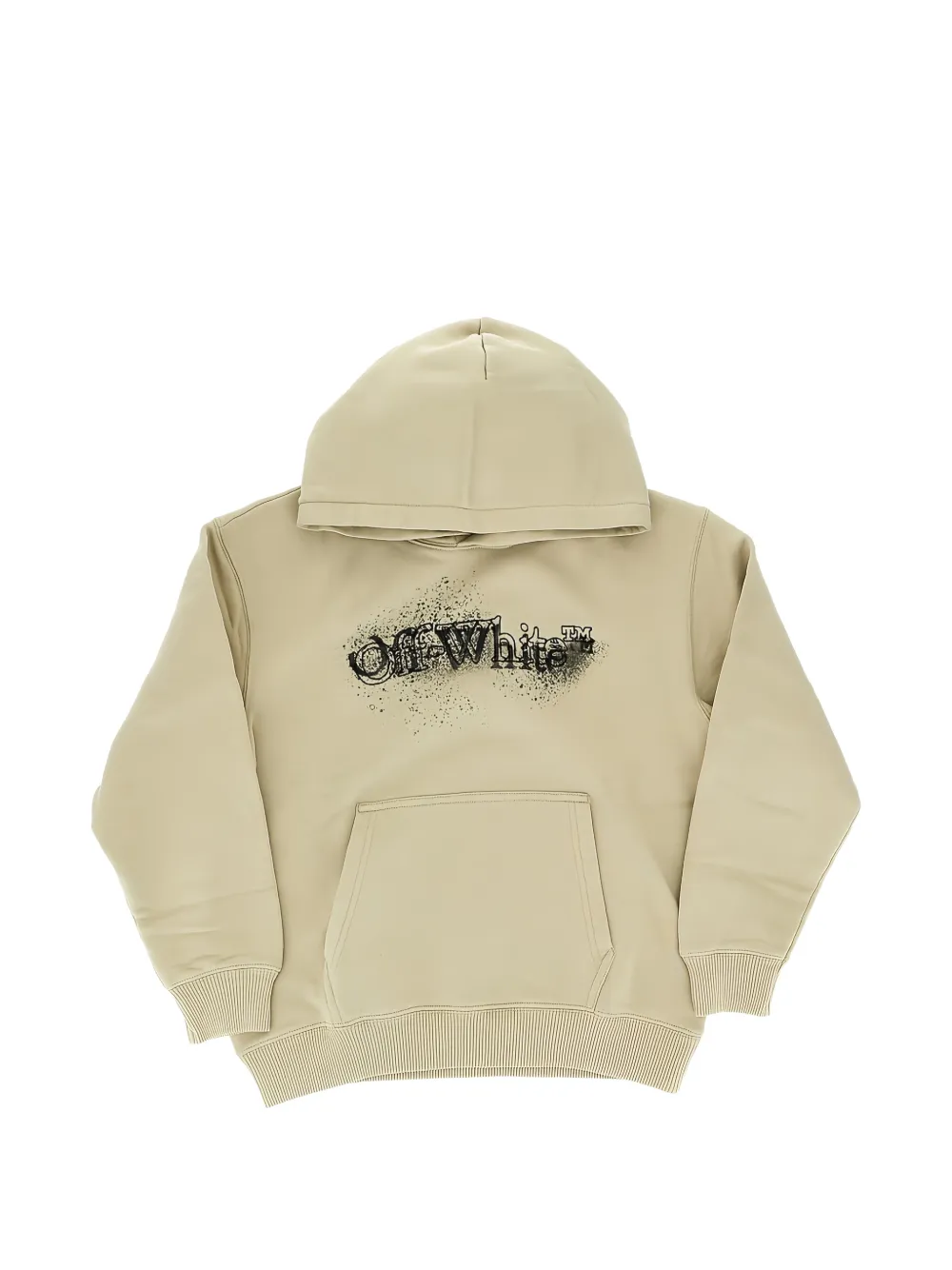 Off-White Kids logo-print hoodie Beige