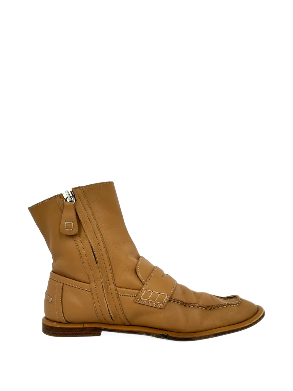 Loewe Pre-Owned 2020s Penny Loafer ankle boots - Braun