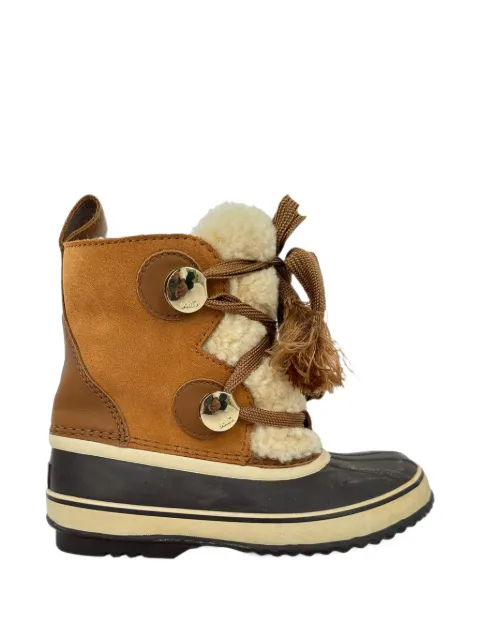 Chloé Vintage x SOREL 2020s color-blocked suede snow boots