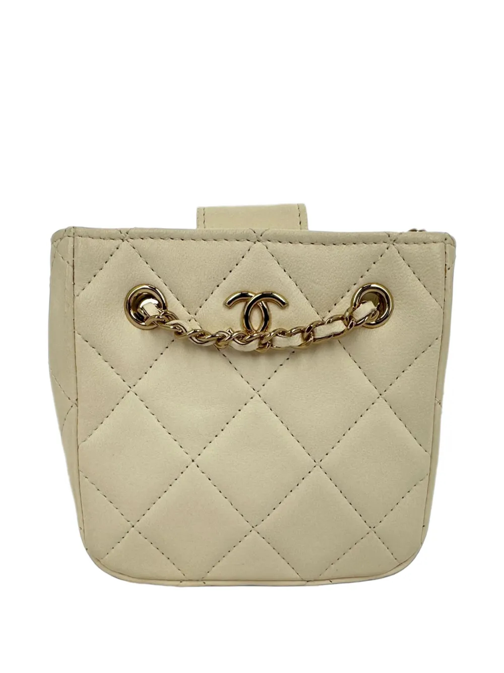CHANEL Pre-Owned 2010s Quilted mini clutch bag - Toni neutri